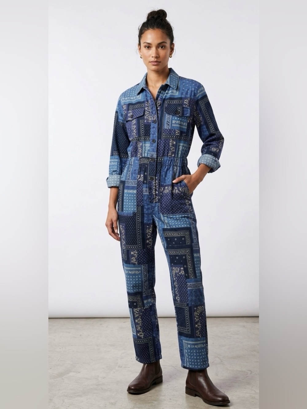 OVERLOVER rose bandana jumpsuit